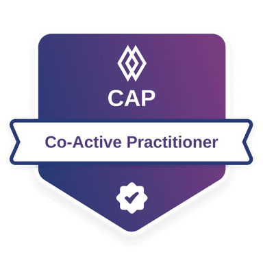 Co-Active Practitioner (CAP) credential badge — Co-Active Training Institute